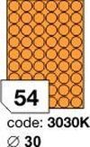 Oranžové fluo etikety Rayfilm R0133.3030KD, 30x30 mm, 300 listů A4, 16200 etiket