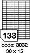 Matné bílé PE etikety Rayfilm R0503.3032A, 30x15 mm, 100 listů A4, 13300 etiket