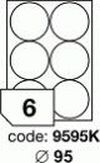 Bílé odnímatelné etikety Rayfilm R0102.9595KF, 95x95 mm, 1.000 listů A4, 6000 etiket